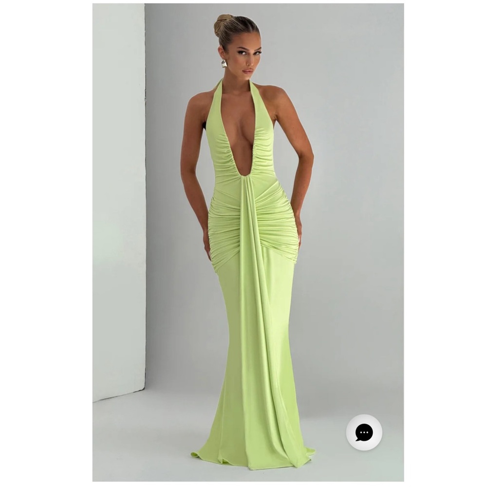 Chic Backless Lime Dress